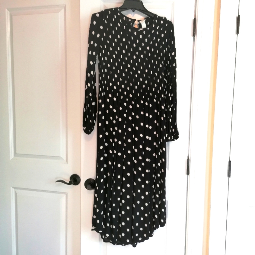 H&M Black and White Polka Dot Dress